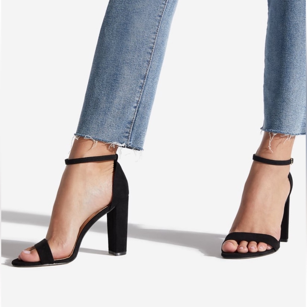 Faux Suede Heels